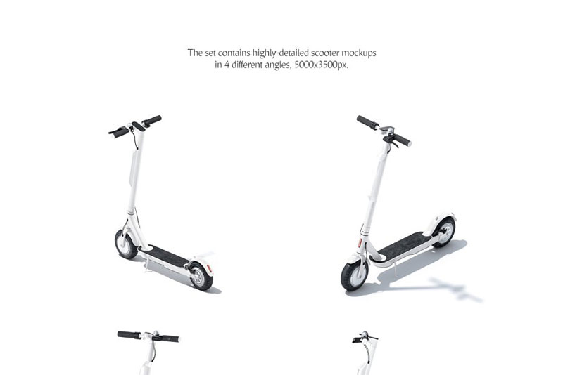 Electric Scooter Mockups Set 4784538