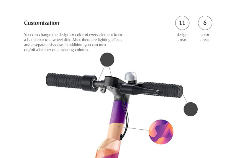 Electric Scooter Mockups Set 4784538