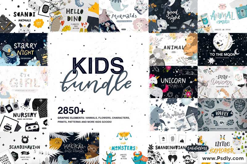 Kids Bundle Graphic 2526 Patterns Free Download