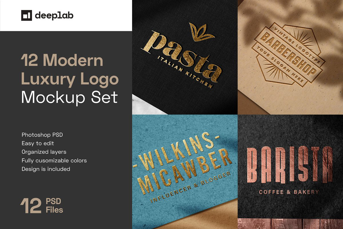 Elegant Luxury Logo Mockup Set 5144614