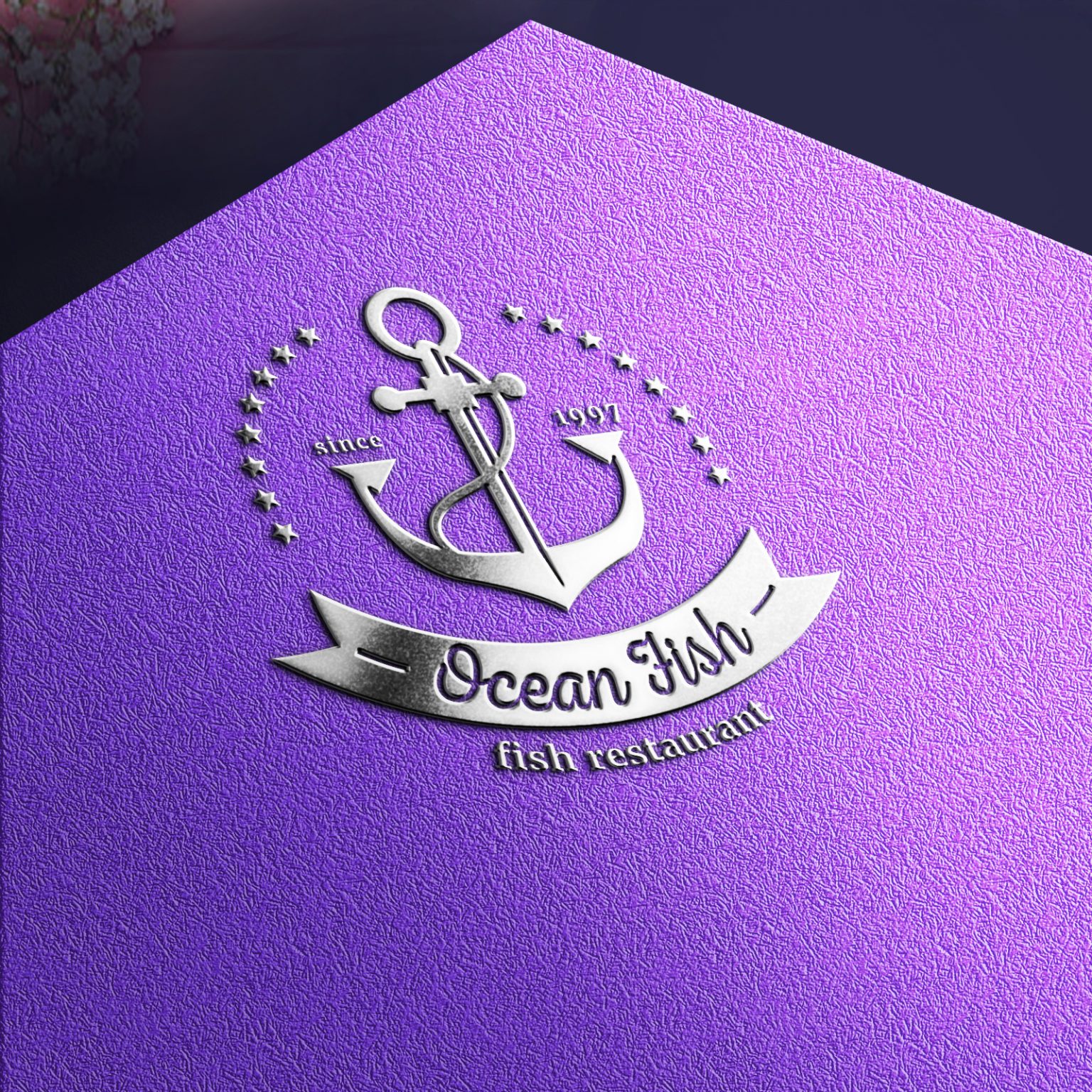 Metallic Shine PSD Logo Mockup