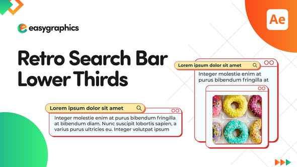 Videohive Retro Search Bar Lower Thirds 32753394