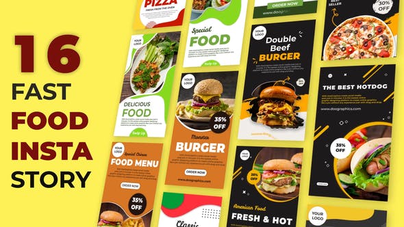 Videohive Fast Food Instagram Stories 32484919