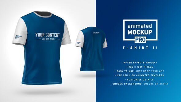 Videohive T-shirt II Mockup Template Animated Mockup PRO 32607556
