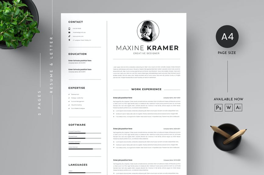 CV Resume & Letter cover Template