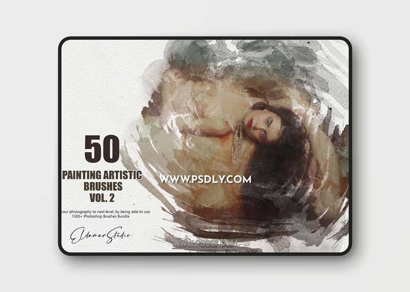 CreativeMarket - 50 Painting Artistic Brushes - Vol. 2 6258402