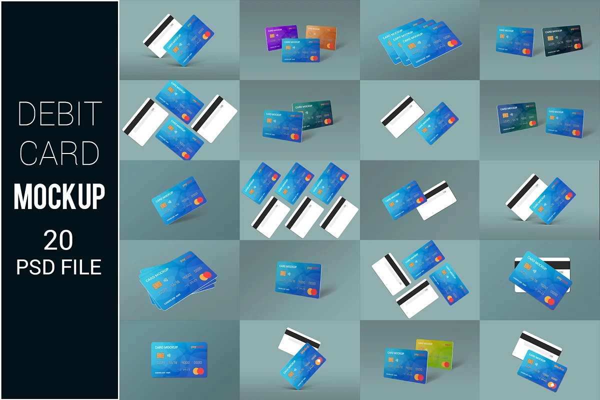 CreativeMarket - Debit Card Mockup 5542563