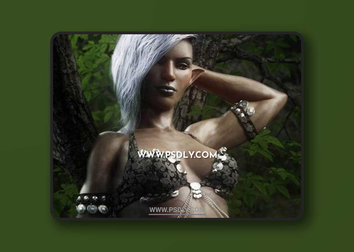 Dokkalfar the Dark Elf for Genesis 8 Female 3D Models