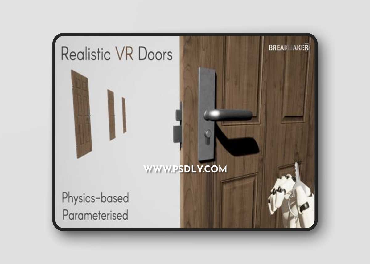 Unreal Engine Marketplace - Realistic VR Doors: Physics-based & Parameterised (4.2x)