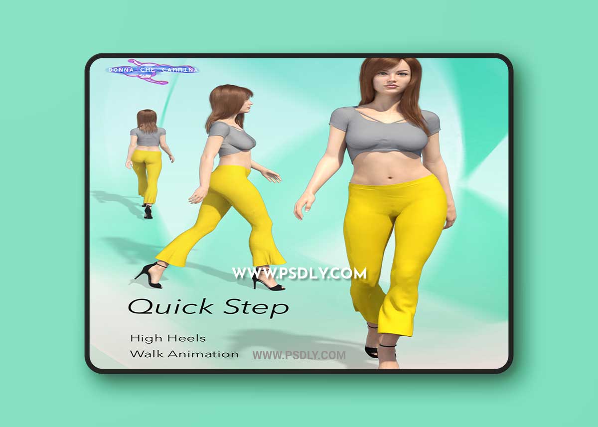 Quick Step Walk Cycle for Genesis 8 Female(s) 3D Model