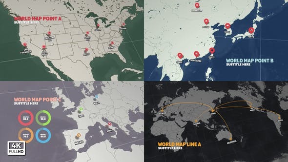 Videohive World Map Infographic 45420410