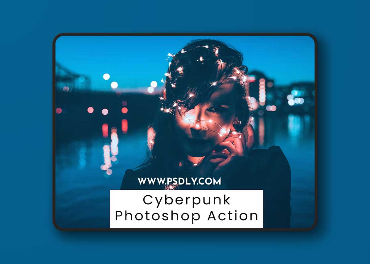 Cyberpunk Photoshop Action JLV6MBE