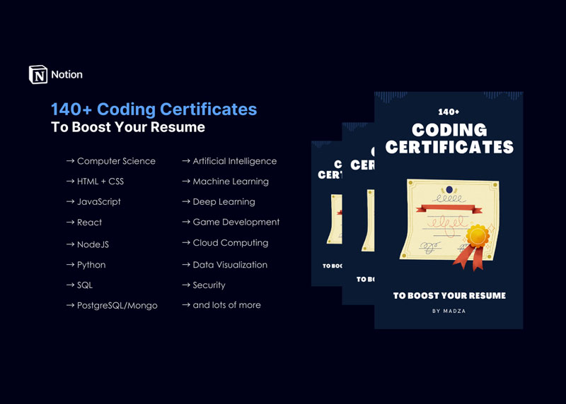 140+ Coding Certificates to Boost Your Resume (25 categories)