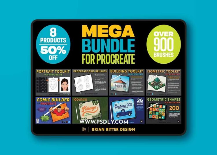 Mega Bundle for PROCREATE 1 Mega Bundle for PROCREATE