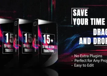 Analog VHS Glitch Transition Bundle-Vintage TV Glitch Effects for Video Editing