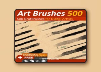 GrutBrushes Art Brushes Complete – 350 Photoshop Brushes