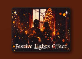 Festive Lights Photo Effect for Photoshop