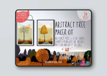 Abstract Tree Maker Kit Brushes for Procreate