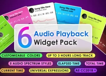 Videohive Modern Audio Visualizer Widget Pack 6 Music Visual Elements 61311061