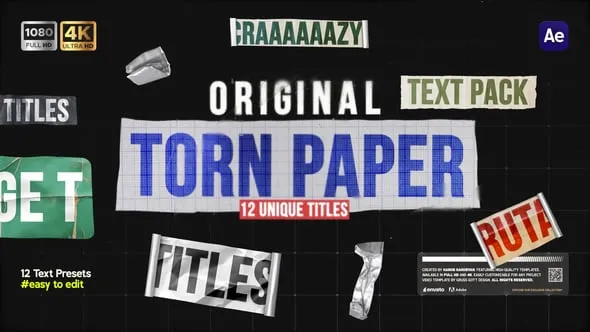 Videohive - Torn Paper Titles - 61421830 1 Videohive Torn Paper Titles 61421830