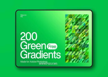 200 Green Photoshop Gradients