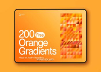 200 Orange Photoshop Gradients