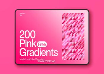 200 Pink Photoshop Gradients