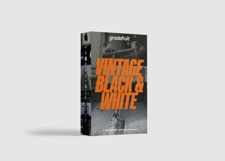 GradeFruit - Vintage Black and White LUTs & LR Presets 1 GradeFruit Vintage Black and White LUTs LR Presets