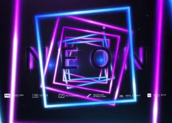 Videohive Neon Shape and Lines Titles Constractor 62069341