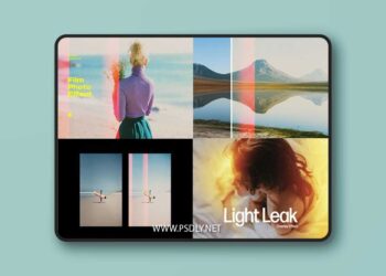 Light Leak Blur Motion Photo Effects Collection for Photoshop
