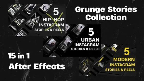 Videohive - Grunge Instagram Stories Collection - 62290745 1 Videohive Grunge Instagram Stories Collection 62290745