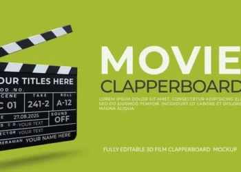 Videohive Movie Film Clapperboard Mockup 59209144