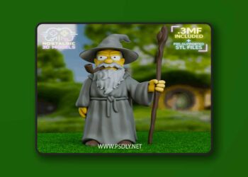 Nostalgic – Gandalf x Simpsons Grandpa – 3D Print Model