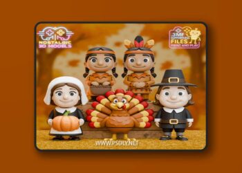 Nostalgic – Thanksgiving Set – 3D Print Model
